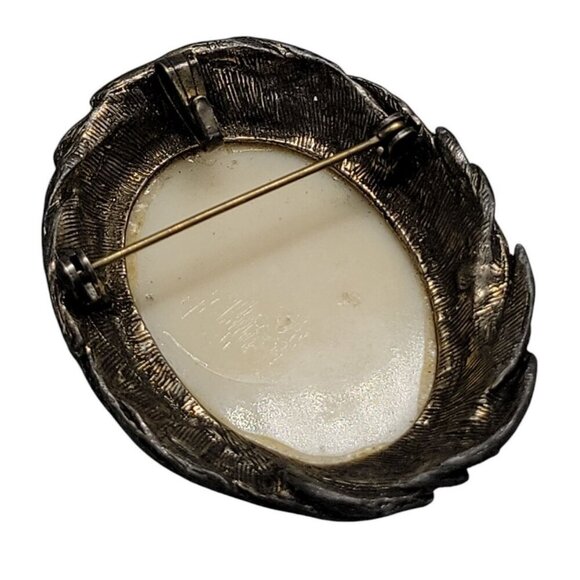 Hattie Carnegie Helen of Troy Brooch Silver Tone Setting Vintage Unmarked - Picture 9 of 12